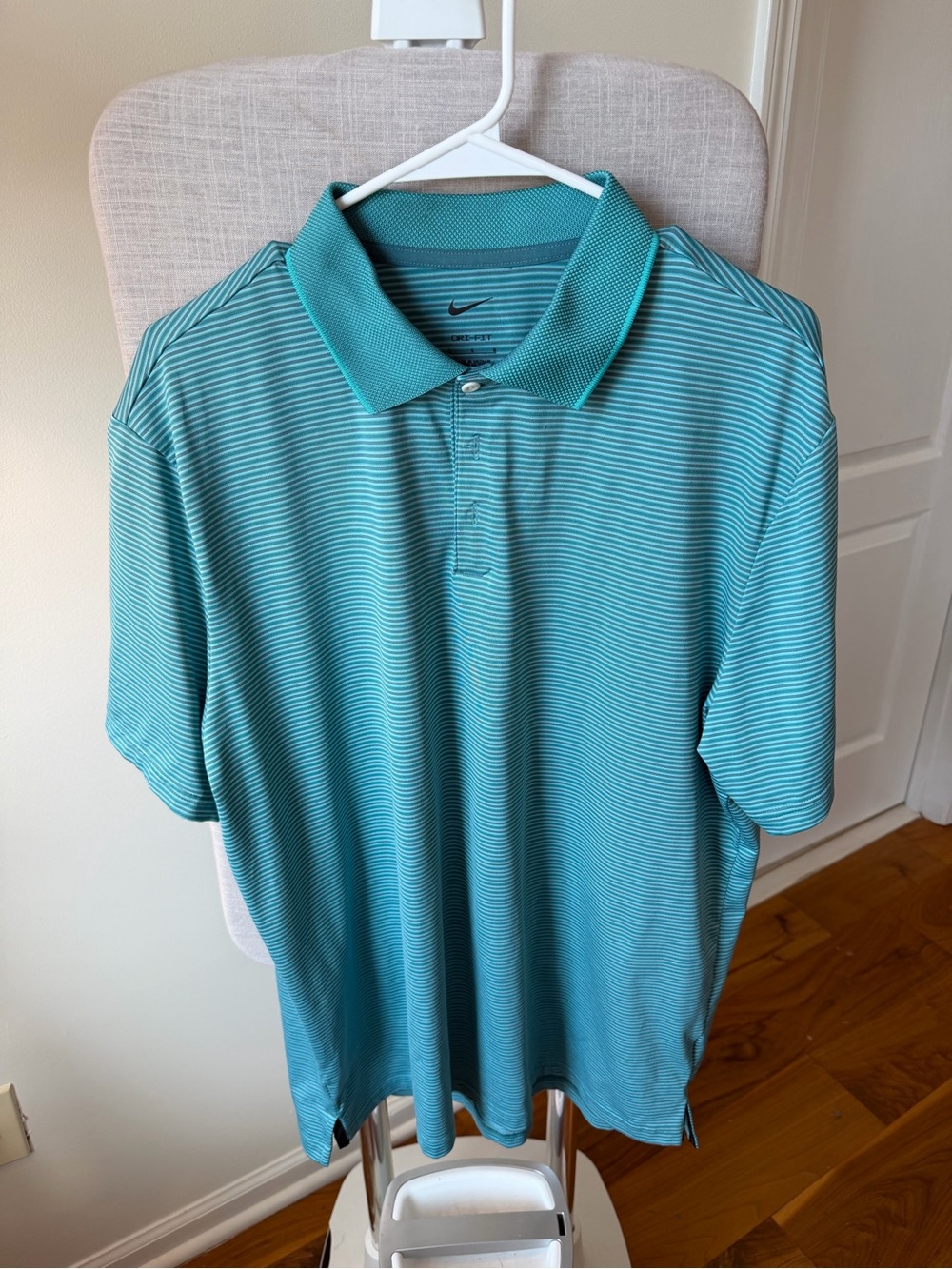 Nike Men's Teal Performance Stripe Polo